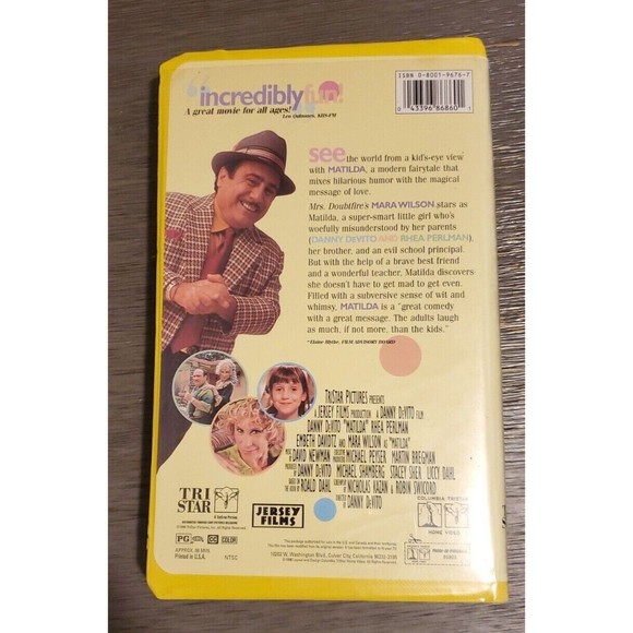 Matilda (VHS Tape 1996) Danny DeVito Rhea Perlman - Family Classic - Picture 2 of 5